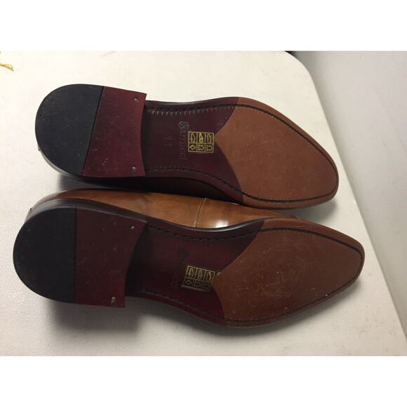 Carrucci KS099-721 Men's Sz 11 Leather Cap Toe Oxfords Dress Shoes Whisky NWB - Picture 4 of 4